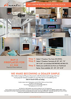electric fireplace dealer package